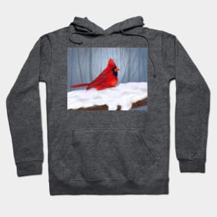 Cardinal in the Snow Hoodie